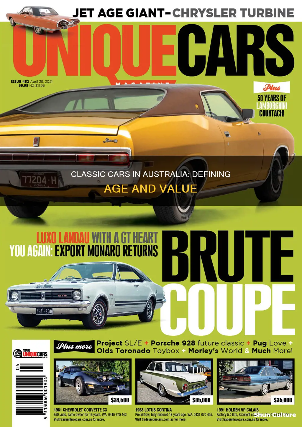 how old is a classic car in australia