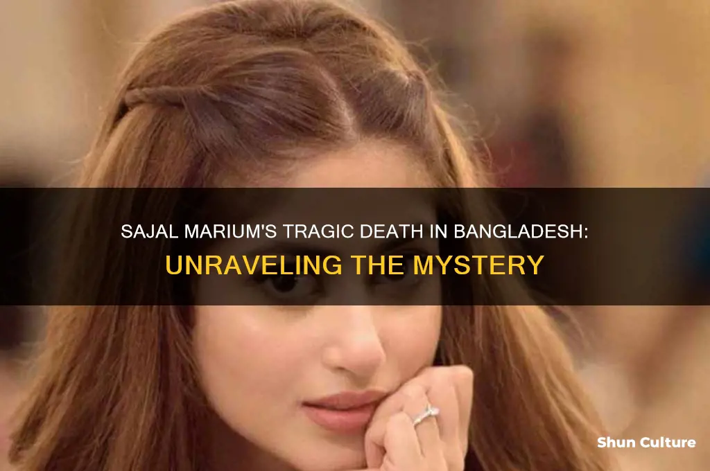 how sajal marium have died in bangladesh