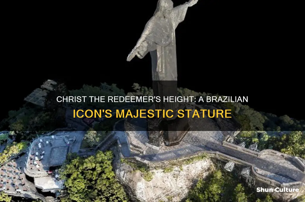 how tall is christ the redeemer in brazil