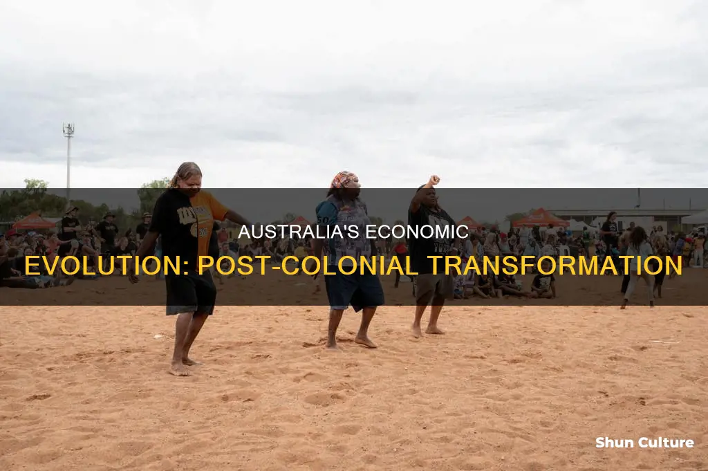 how the economics changed of australia after colonialism