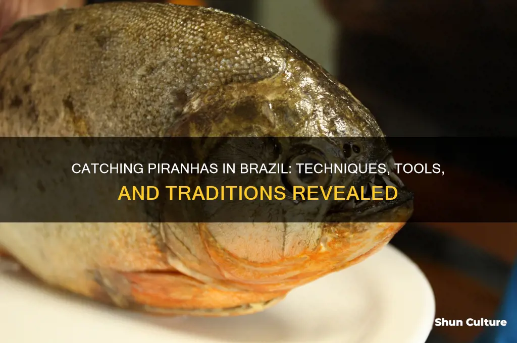 how they catch piranhas in brazil