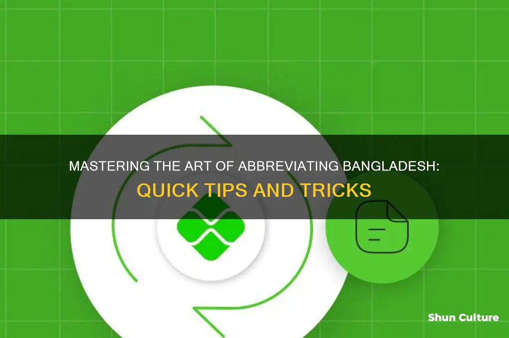 how to abbreviate bangladesh