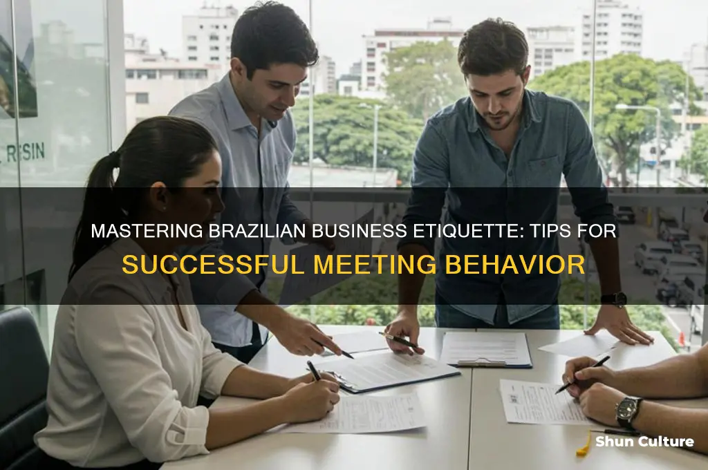 how to act in a business meeting in brazil