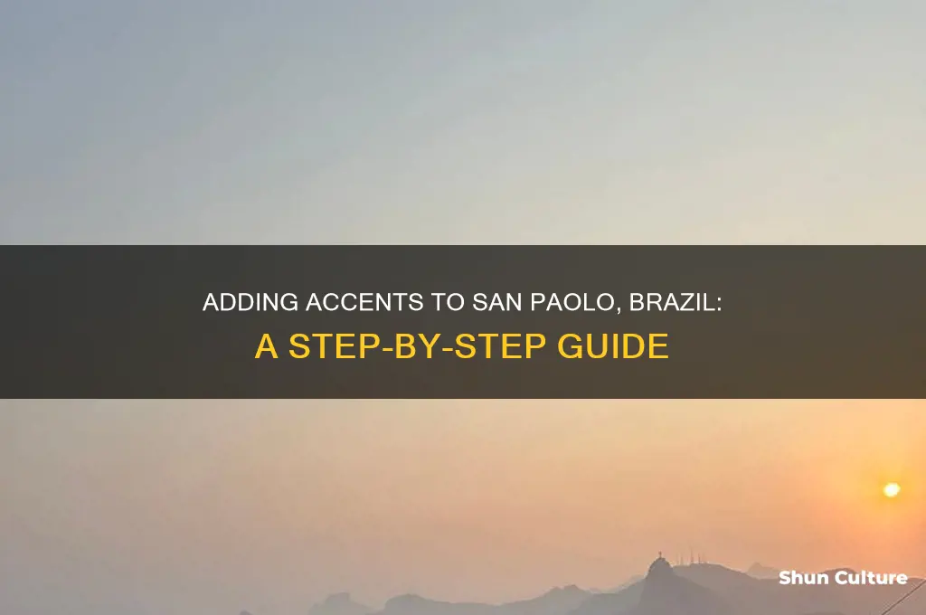 how to add accent san paolo brazil