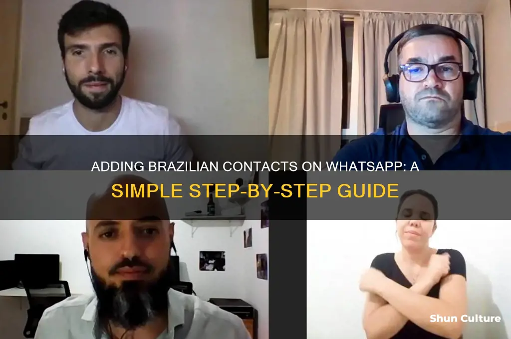 how to add someone on whatsapp from brazil