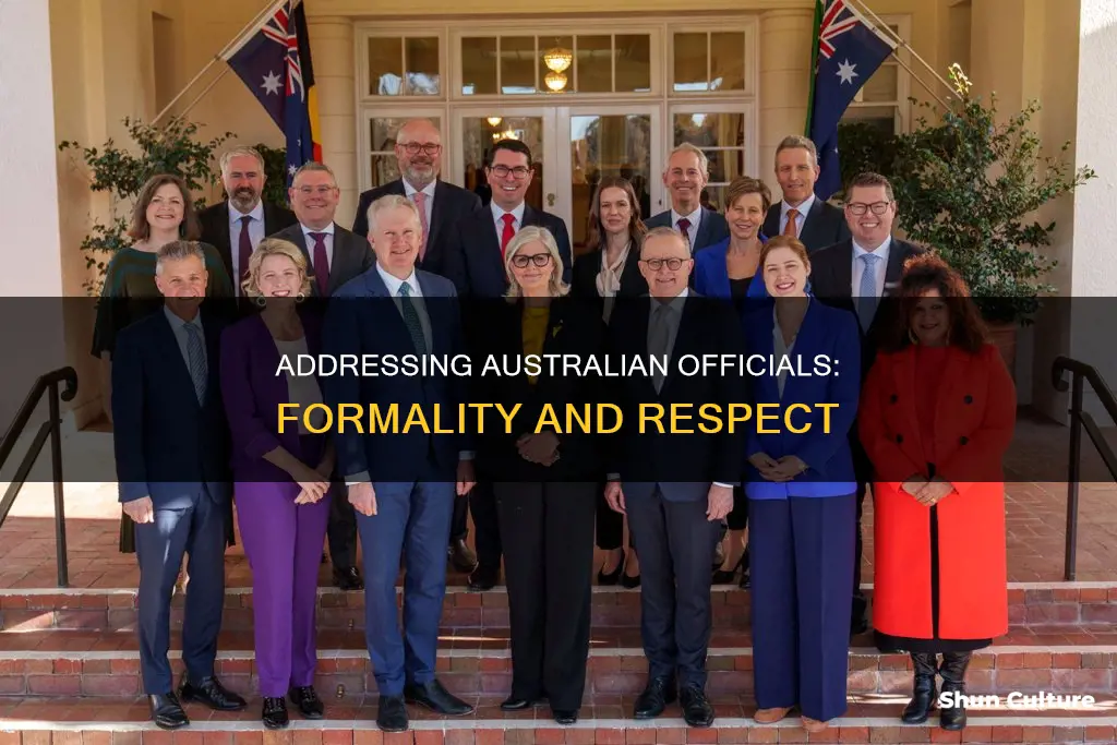 how to address government officials in australia