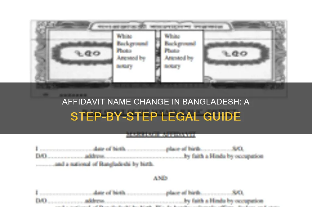 how to affidavit name in bangladesh