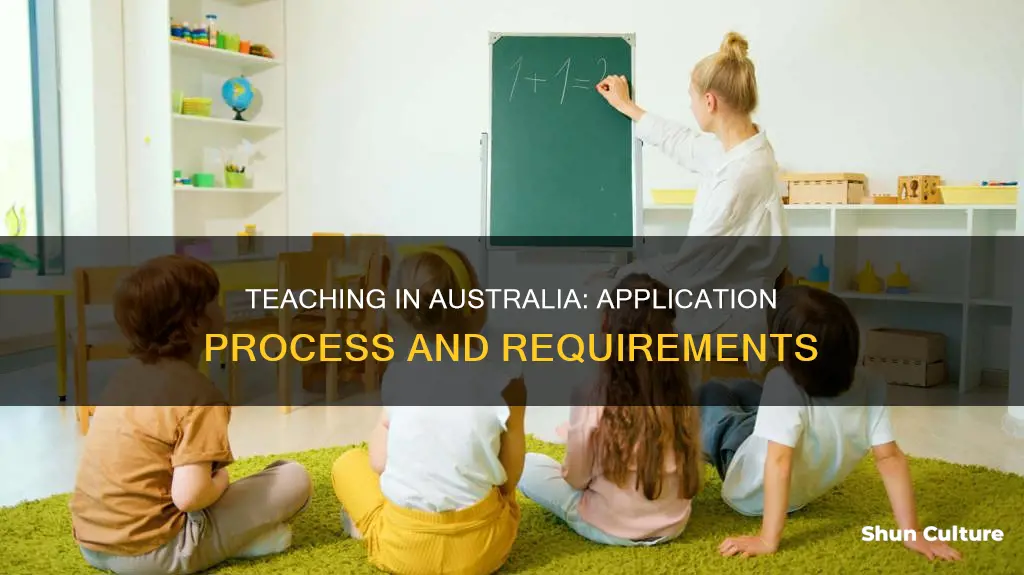 how to apply as a teacher in australia