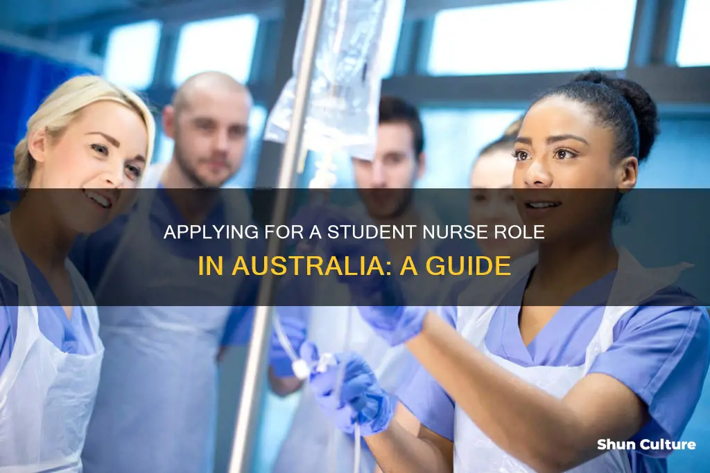 how to apply as student nurse in australia