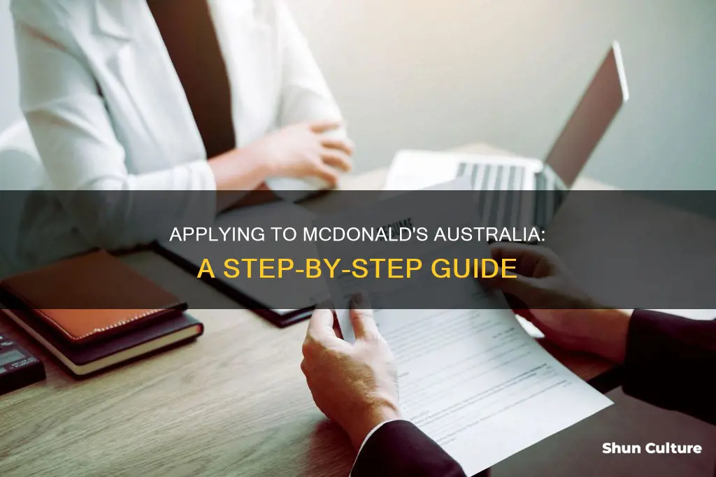 how to apply at mcdonalds australia