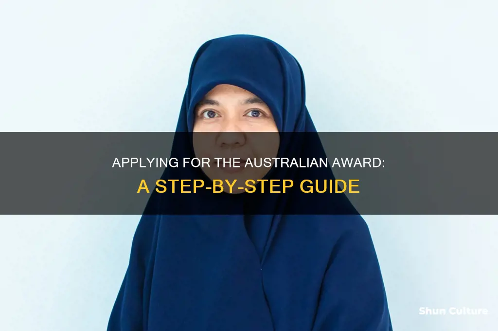 how to apply australian award