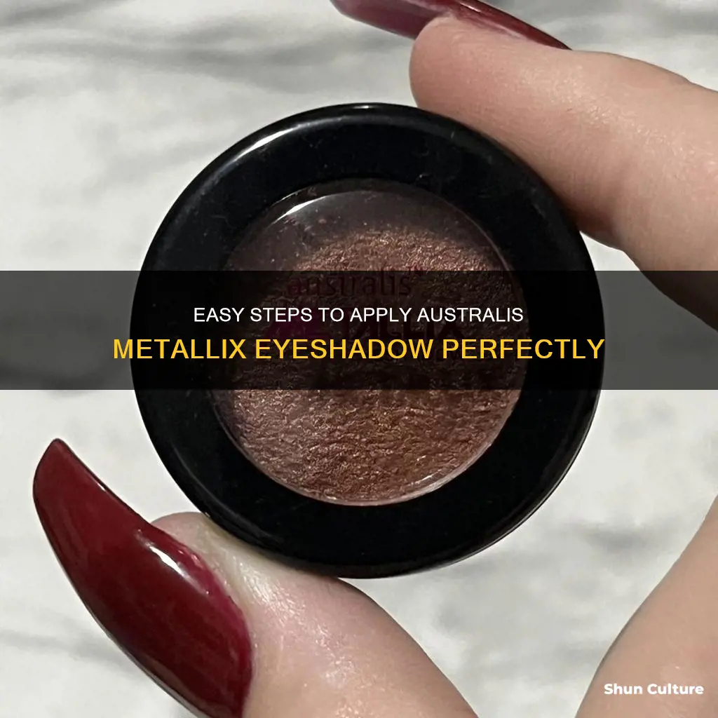 how to apply australis metallix eyeshadow