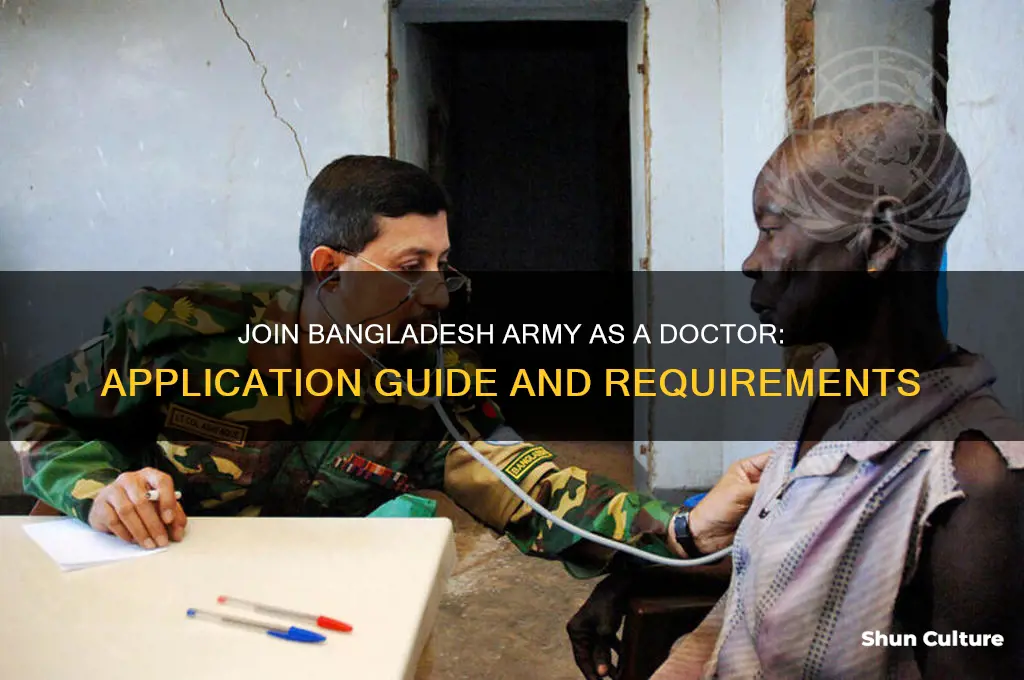 how to apply bangladesh army as a doctor