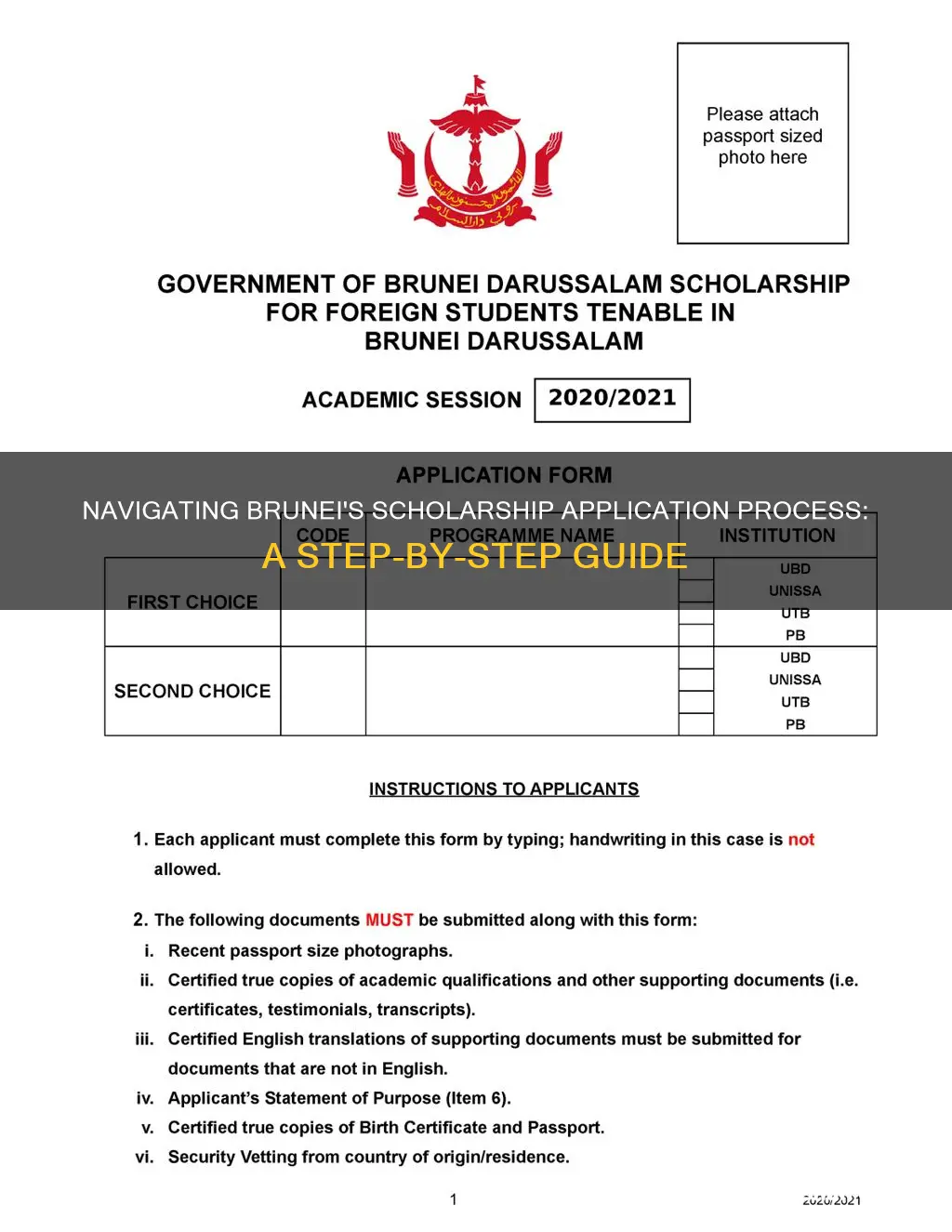 how to apply brunei scholarship