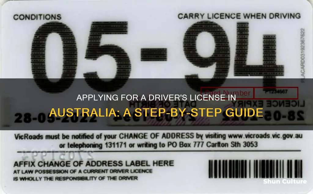 how to apply driver license in australia