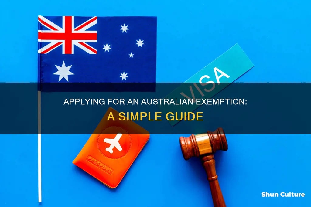 how to apply exemption for australia