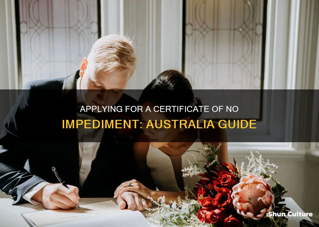 how to apply for a certificate of no impediment australia