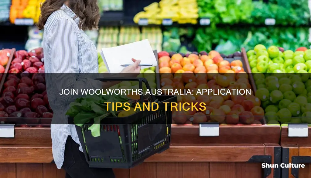 how to apply for a job at woolworths australia