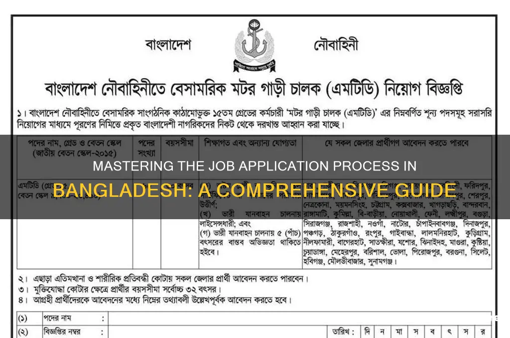 how to apply for a job in bangladesh