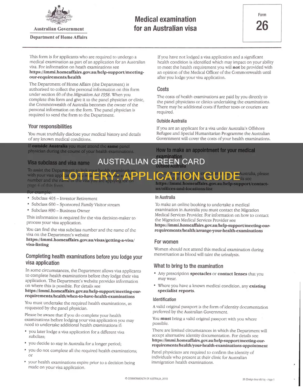 how to apply for australian green card lottery