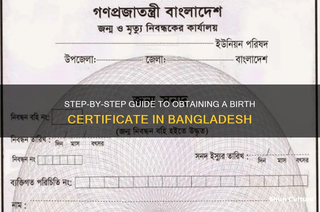 how to apply for birth certificate in bangladesh