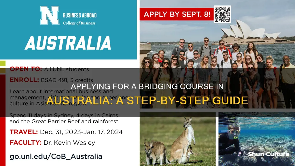 how to apply for bridging course in australia
