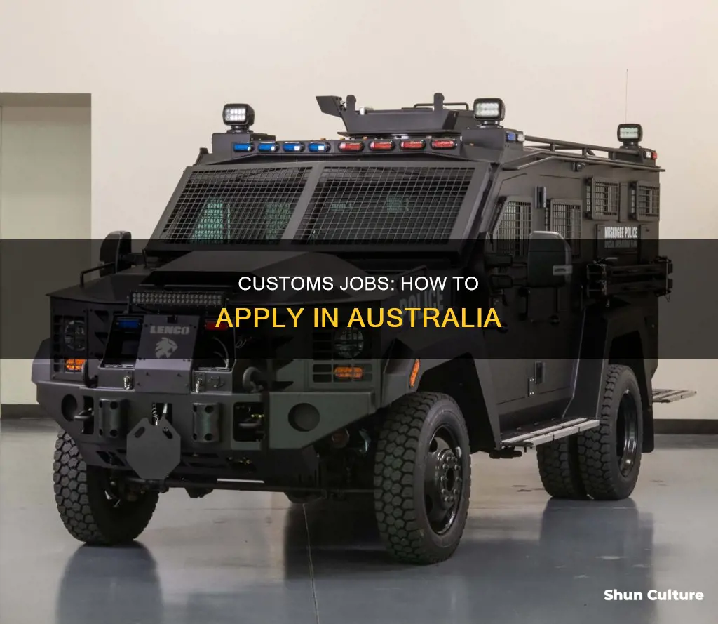 how to apply for customs job in australia