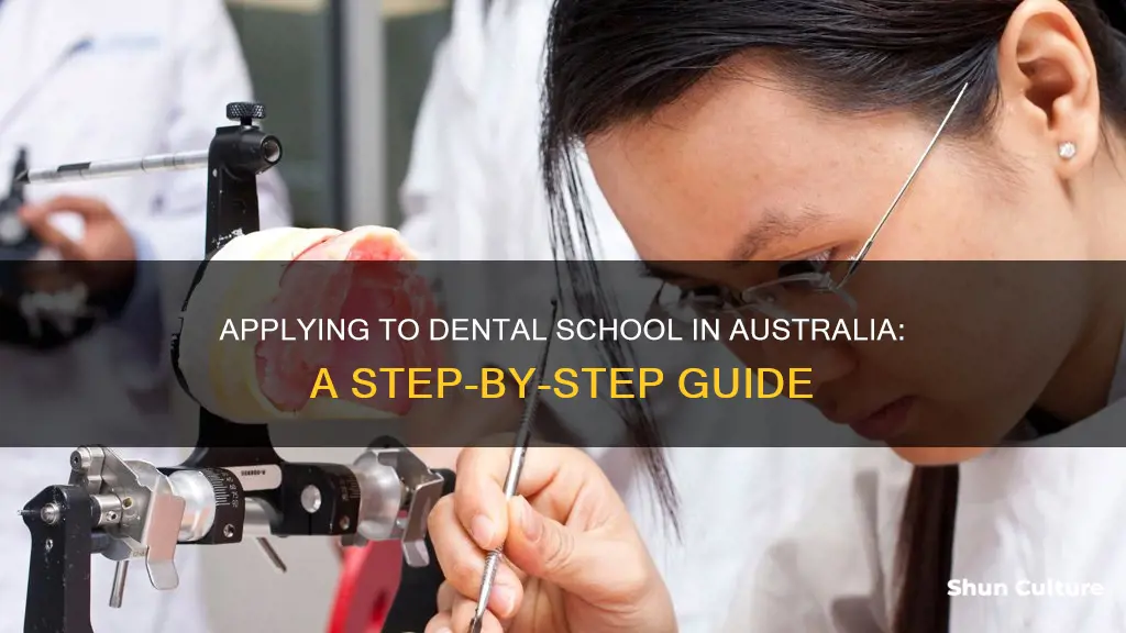 how to apply for dental school in australia