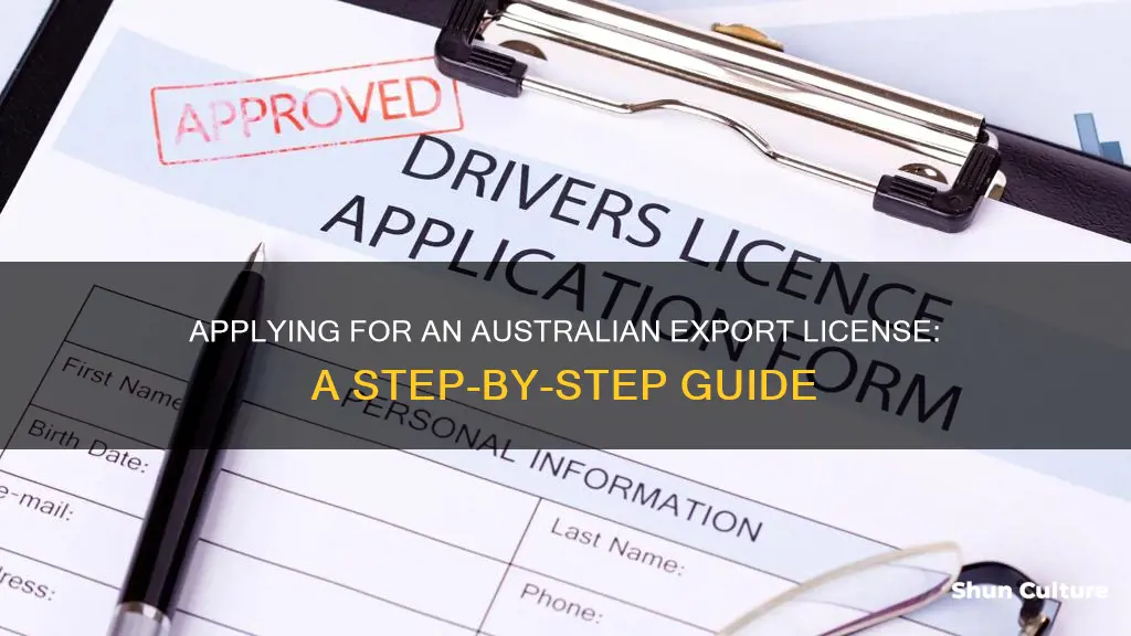 how to apply for export license in australia