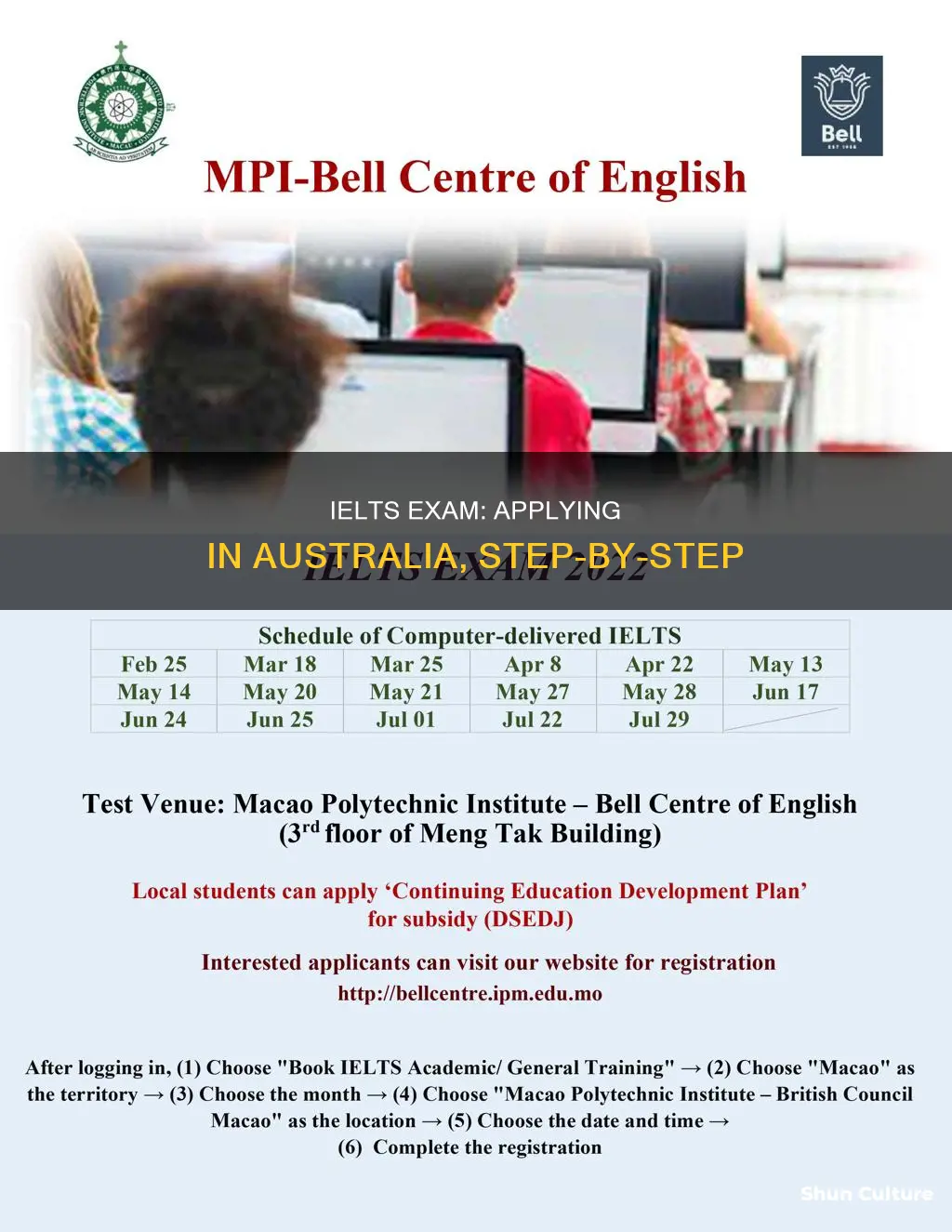 how to apply for ielts exam in australia