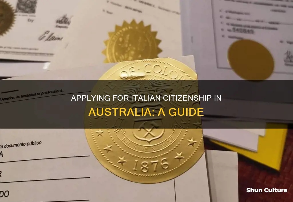 how to apply for italian citizenship in australia