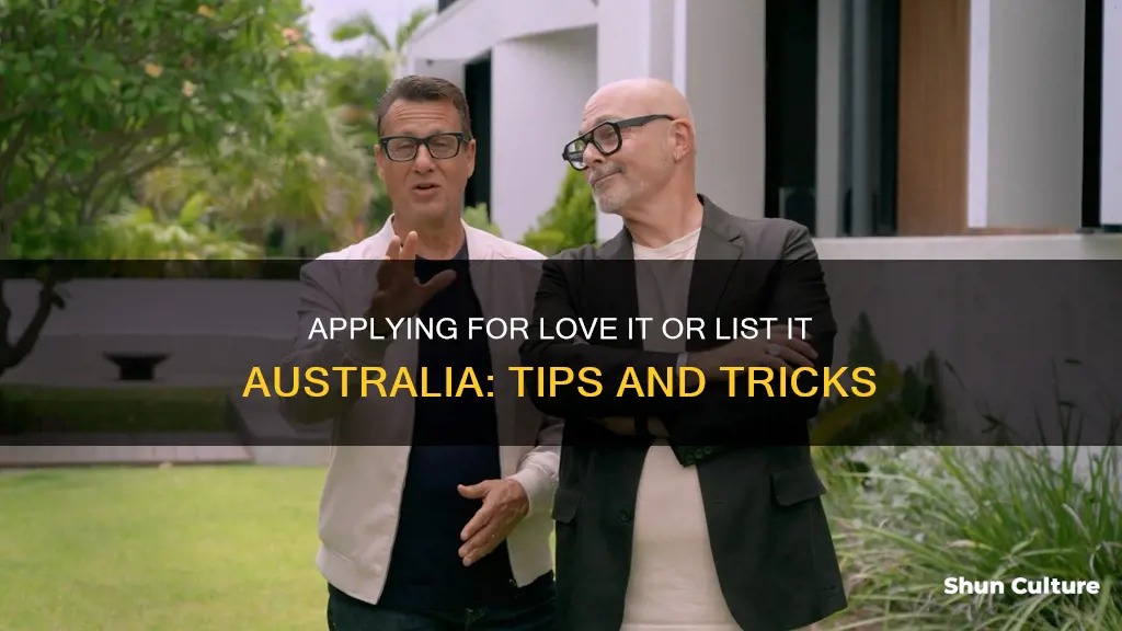 how to apply for love it or list it australia