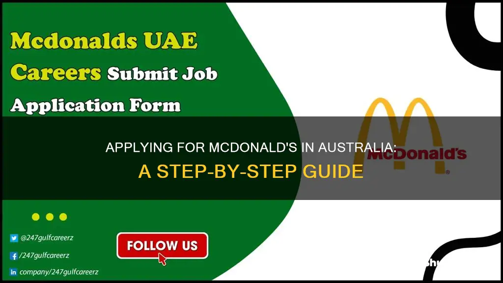 how to apply for mcdonalds job in australia