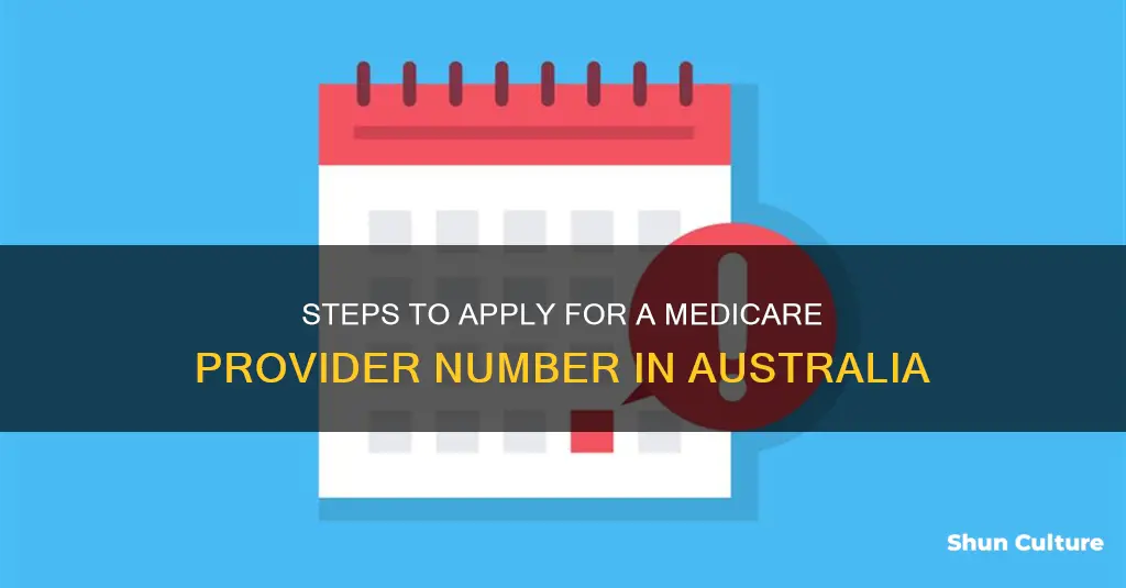 how to apply for medicare provider number australia