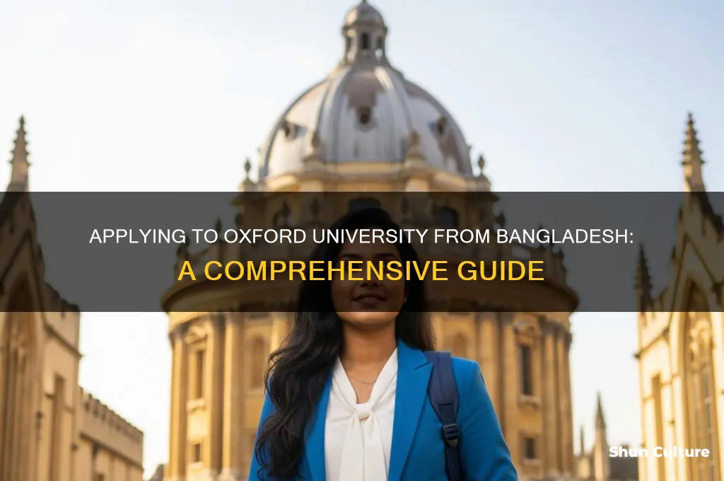 how to apply for oxford university from bangladesh