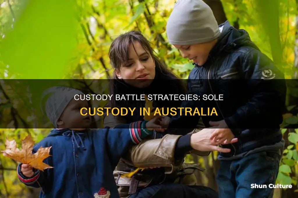 how to apply for sole custody in australia