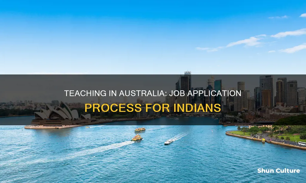 how to apply for teaching jobs in australia from india