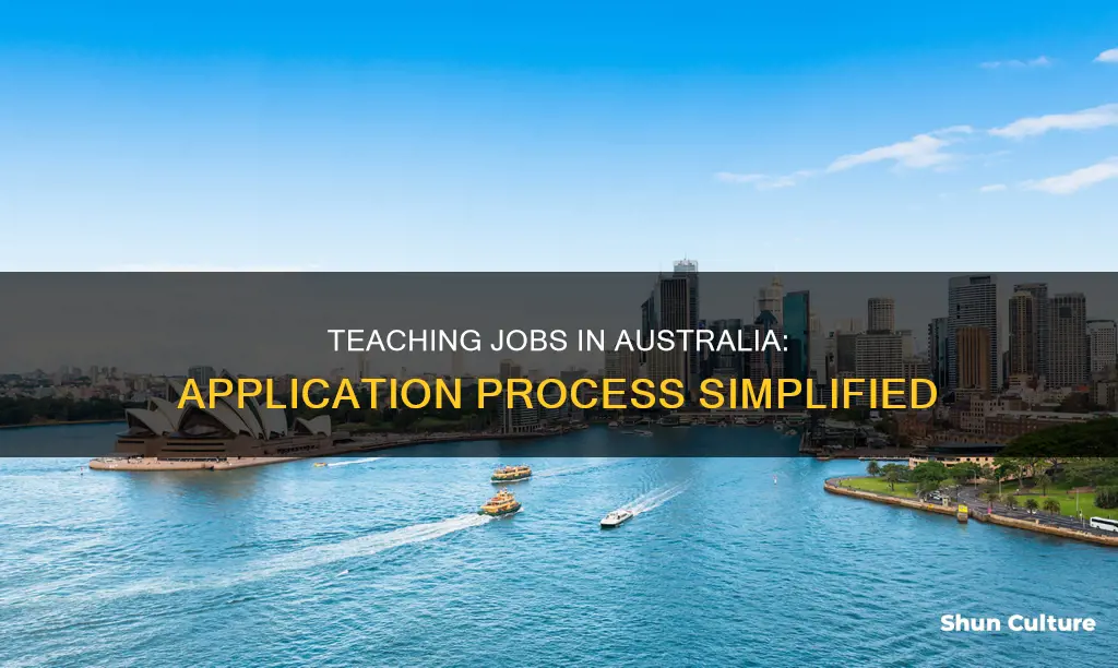 how to apply for teaching jobs in australia