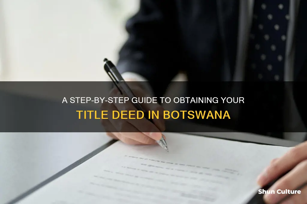 how to apply for title deed in botswana