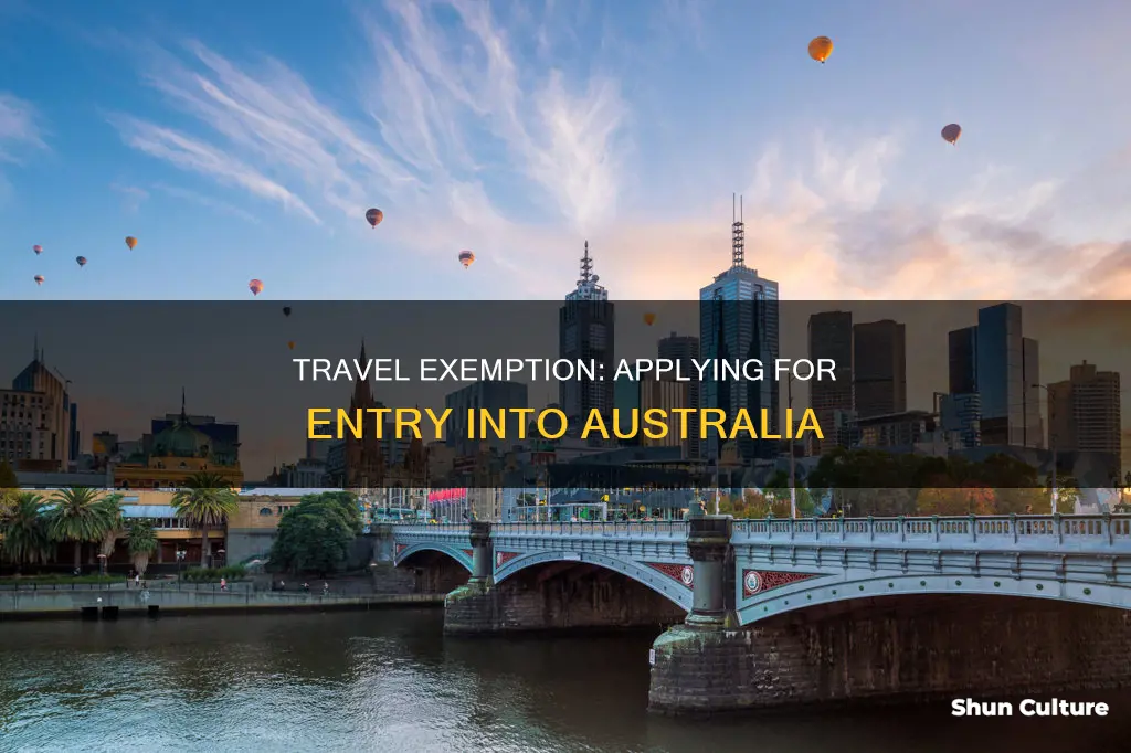 how to apply for travel exemption australia