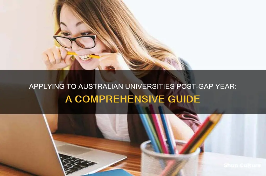 how to apply for university after a gap year australia