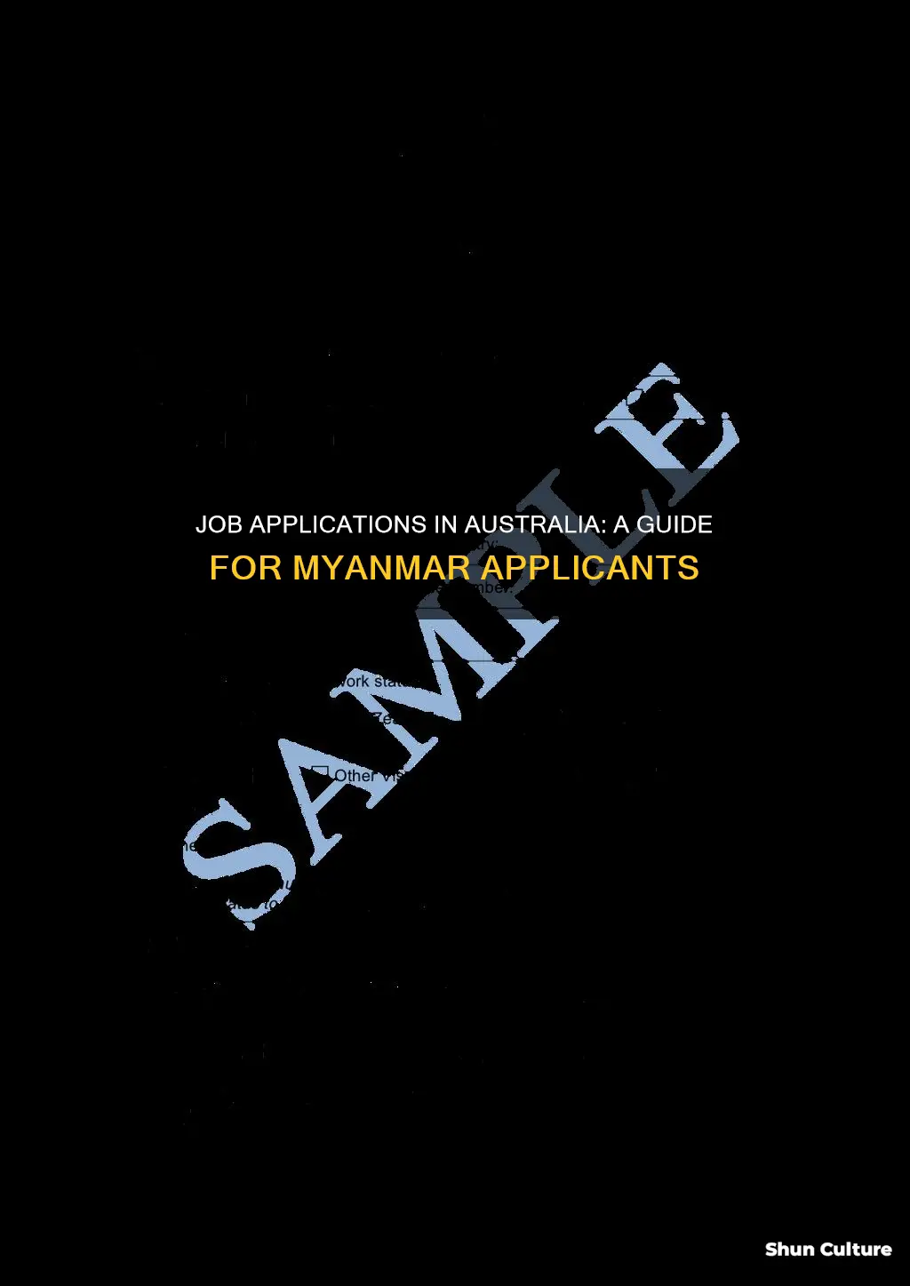 how to apply job in australia from myanmar