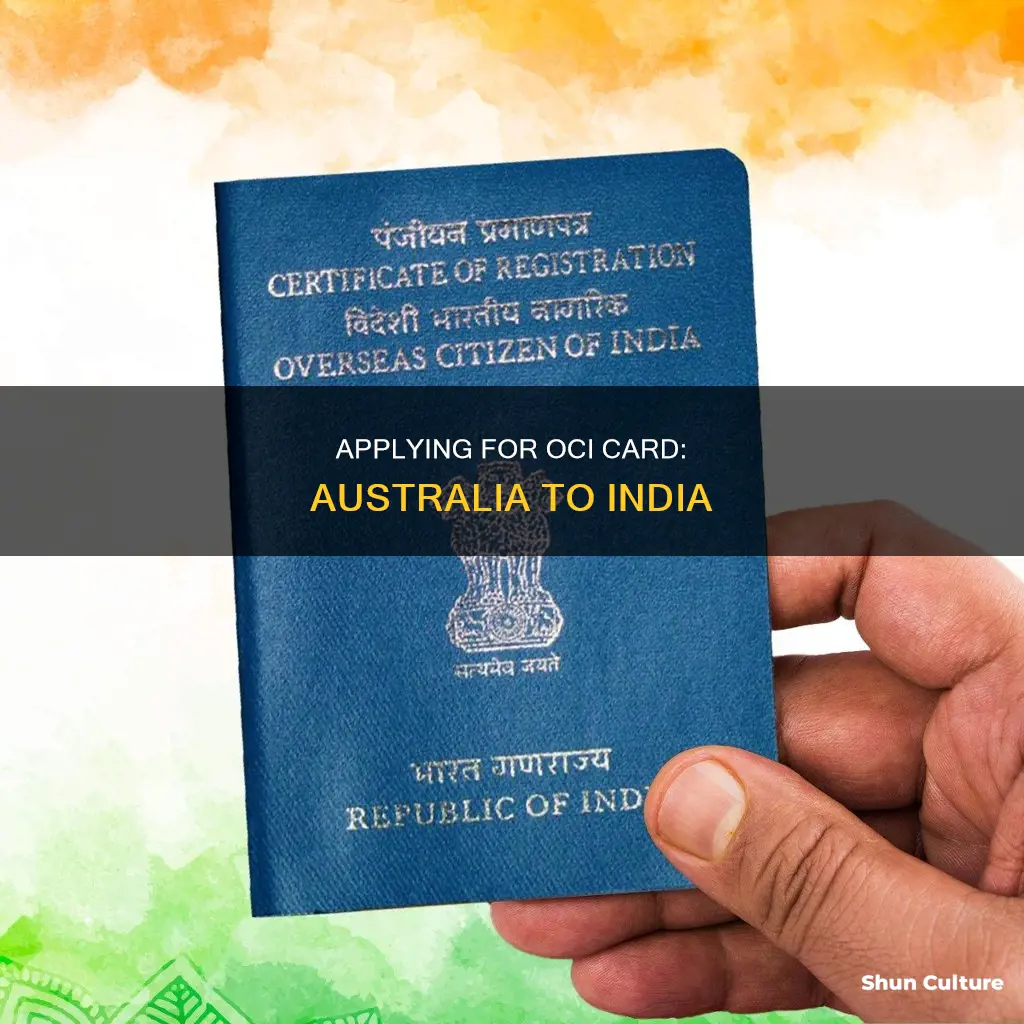 how to apply oci card for india from australia