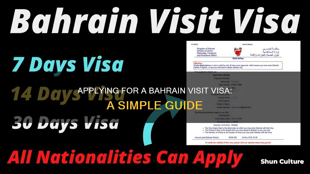 how to apply visit visa in bahrain