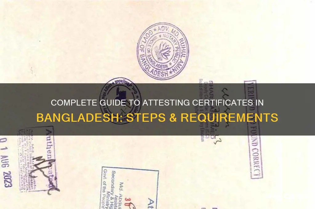 how to attested certificate in bangladesh