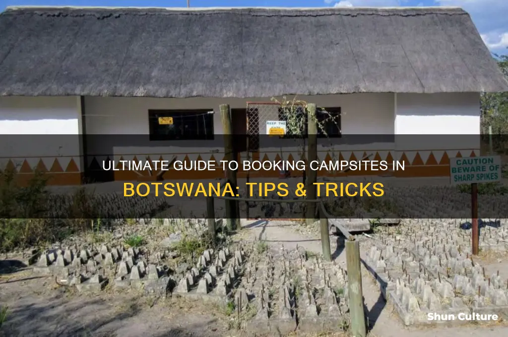 how to book campsites in botswana
