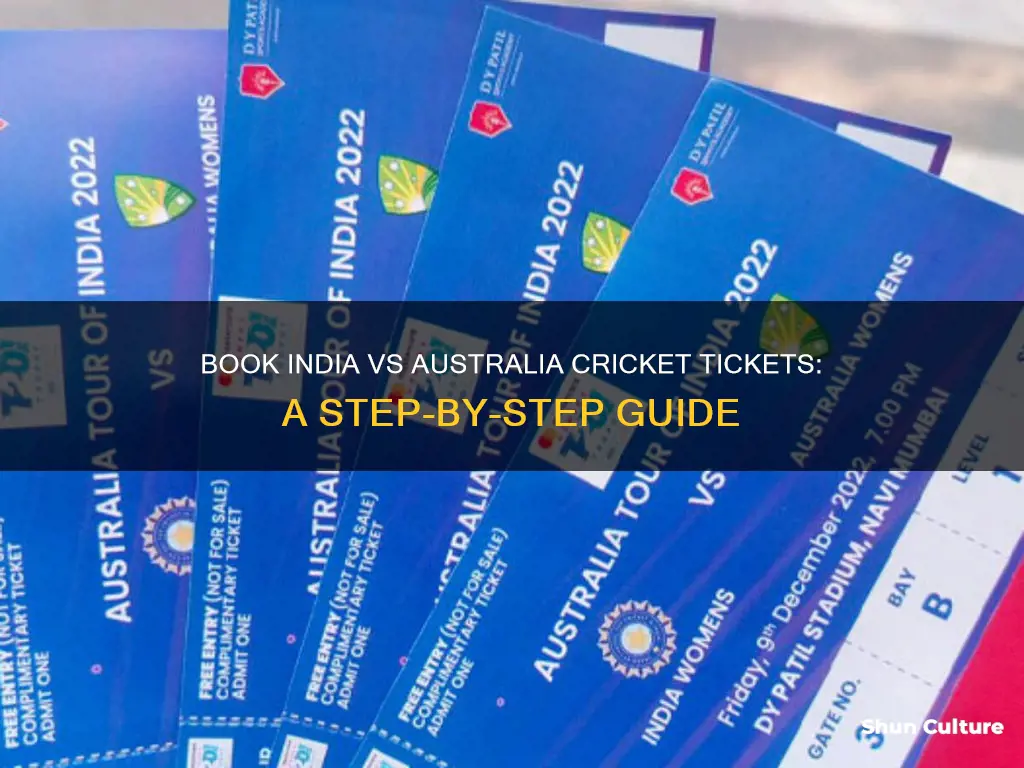 how to book cricket match tickets india vs australia