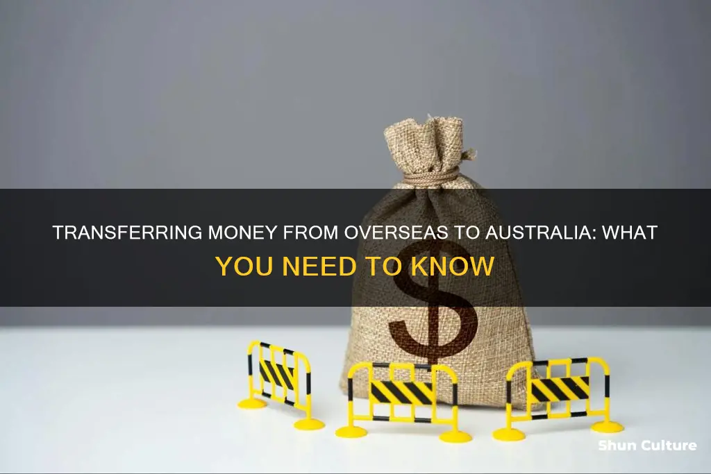 how to bring money from overseas into australia