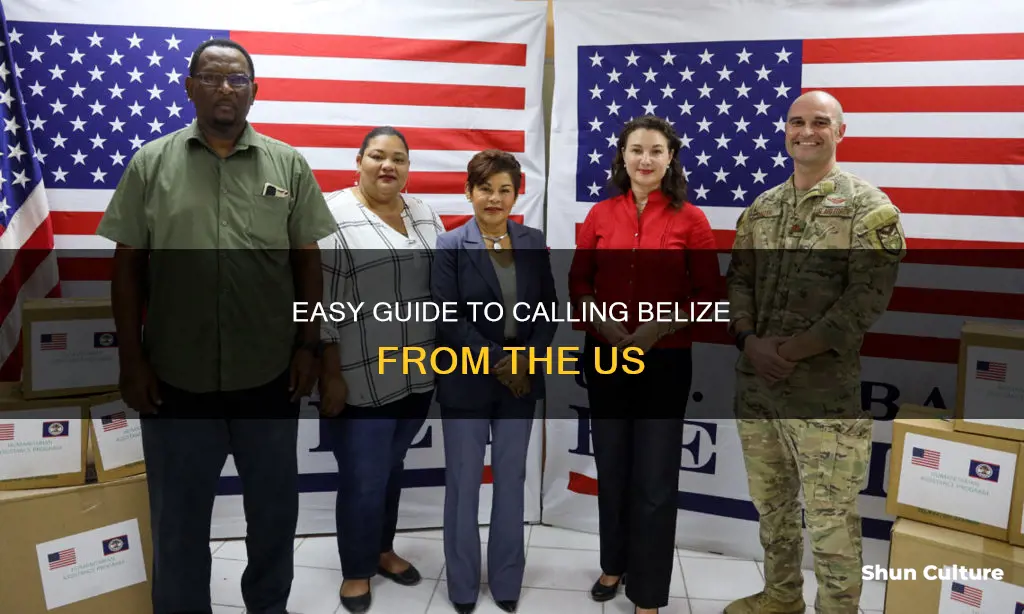 how to call a belize number from us