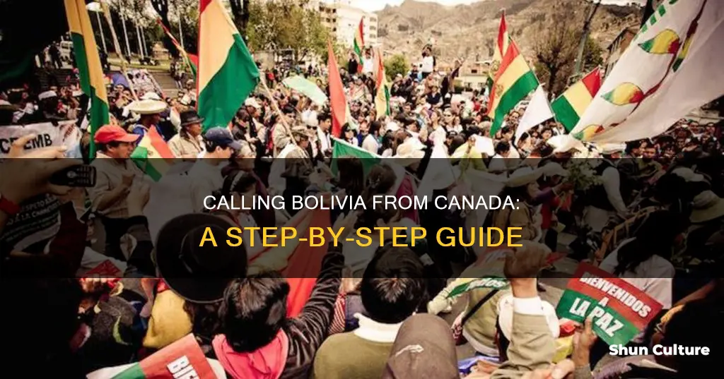 how to call a bolivia number from canada